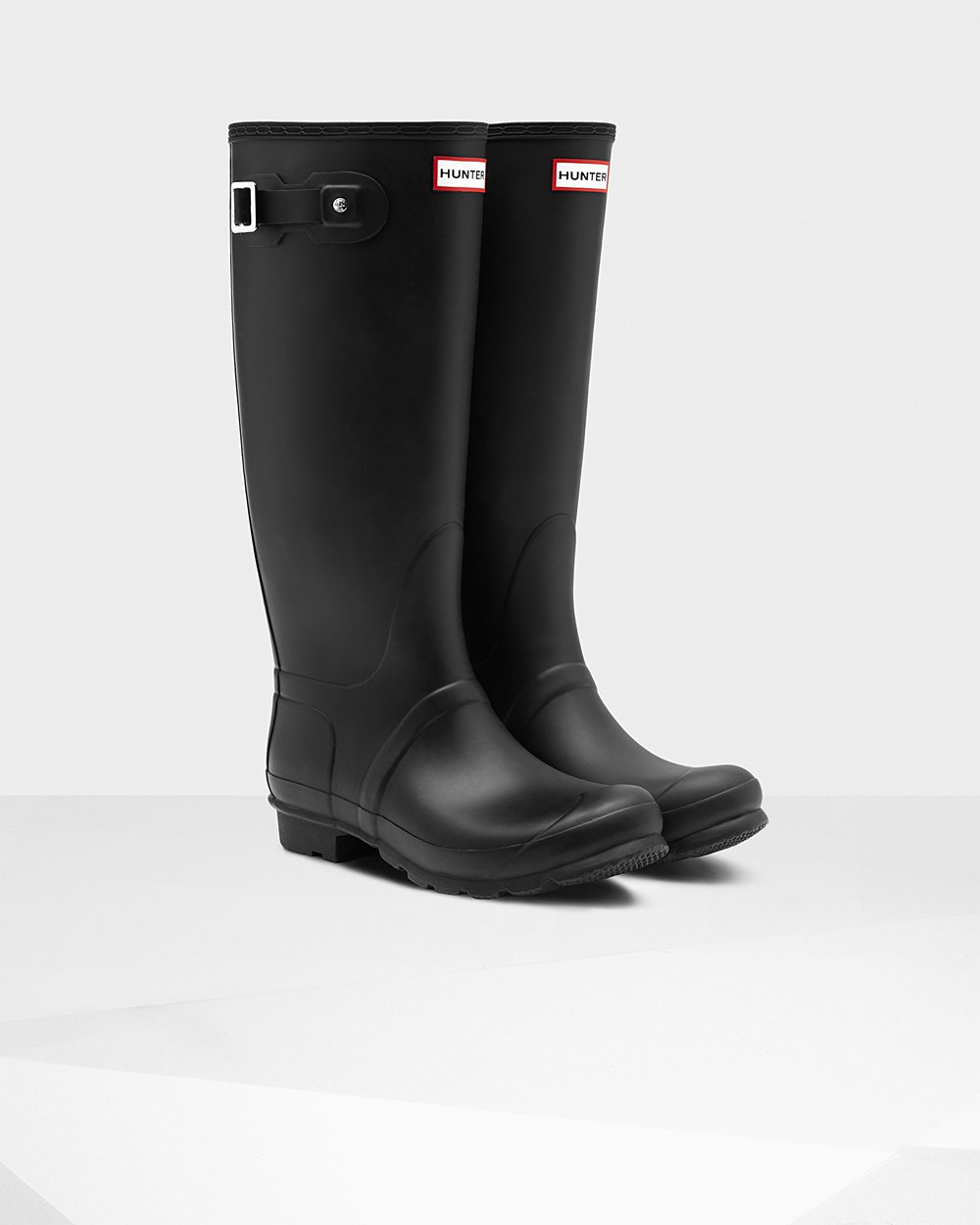 Womens Hunter Wide Fit Rain Boots Black - Original Tall Leg - 7069358-BC